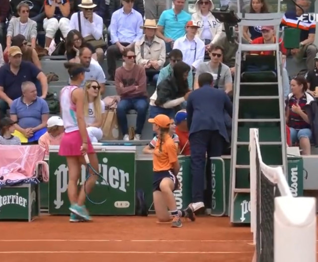 , French Open controversy as Irina-Camelia Begu leaves child in tears after throwing racket in outrageous meltdown