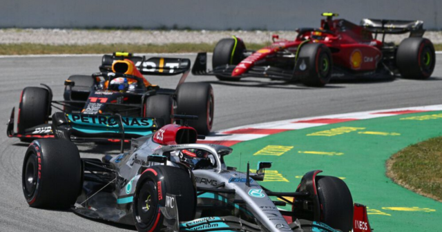 , Lewis Hamilton suffers punctured tyre in DISASTROUS start to Spanish GP after colliding with Magnussen on first lap