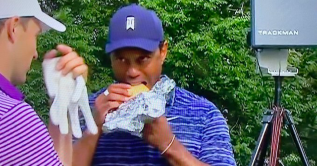 , Golf world in disbelief at Tiger Woods’ massive sandwich at PGA Championship as ESPN commentators left in hysterics