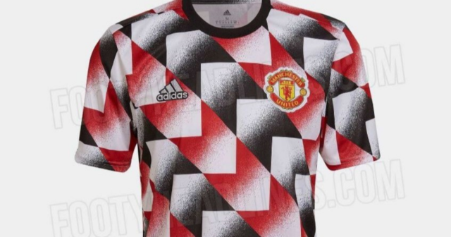Man Utd’s 2022-23 pre-match kit leaked online with funky new red and ...