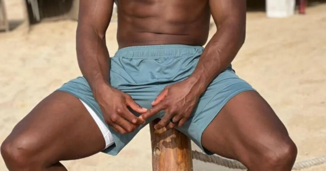 , Anthony Joshua shows off shredded physique and looks ready for battle while sitting on beach ahead of Usyk rematch