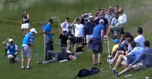 , ‘Why does his mate kick him?’ – Watch dramatic moment fan is hit by stray tee-shot at controversial LIV Golf tournament