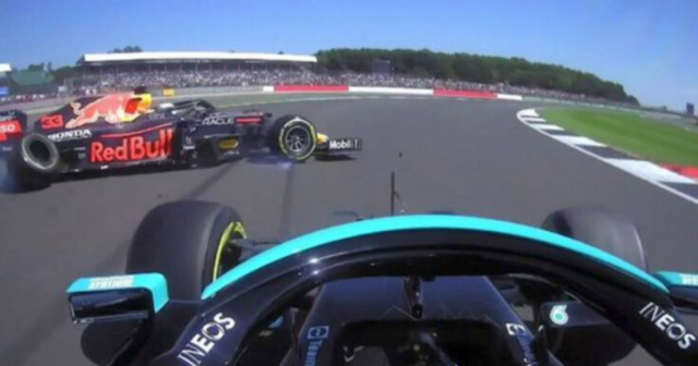 , Max Verstappen MOCKED F1 rival Lewis Hamilton just moments after his 180mph crash at 2021 British Grand Prix
