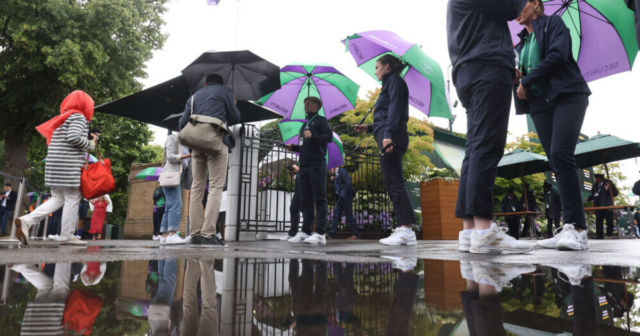 , Wimbledon day three DELAYED again by rain as apocalyptic downpour soaks SW19 and threatens action-packed day