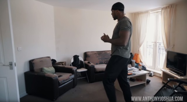 Anthony Joshua is happy living with just the basics in his Sheffield flat