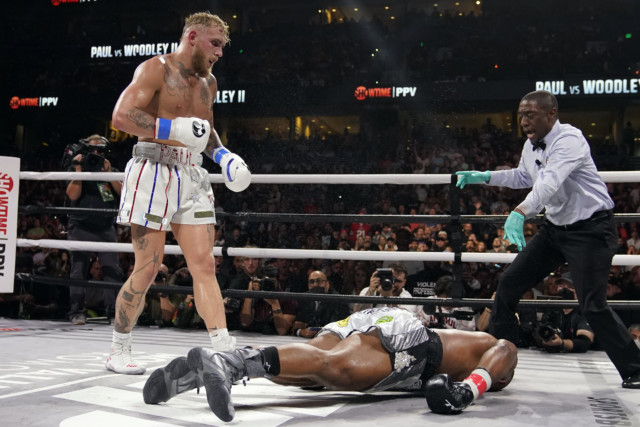 , Tyron Woodley claims he WON first Jake Paul fight after knocking YouTuber ‘through the f***ing ropes’ despite KO loss