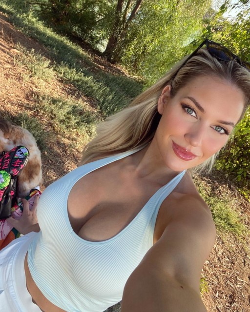 , Golf star Paige Spiranac hits back at fan who claims she’s had a boob job and warns ‘block me if you’re so disgusted’