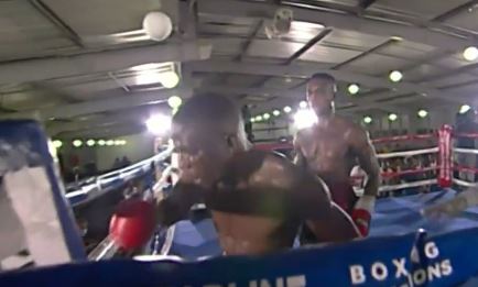 , Frightening moment South African boxer Simiso Buthelezi punches invisible opponent before being put into induced coma