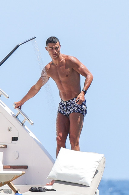 , Georgina Rodriguez sizzles in black bikini alongside Man Utd star Cristiano Ronaldo on superyacht during Ibiza holiday