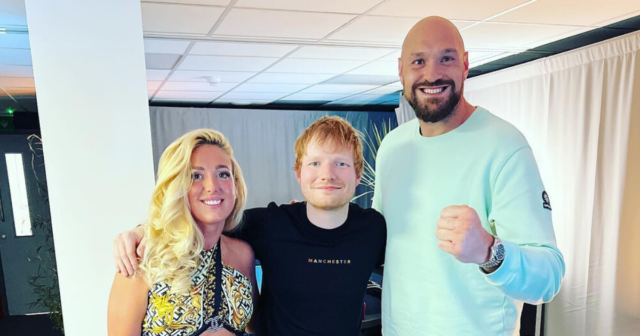 , Tyson Fury and wife Paris hang out with pop icon Ed Sheeran as Brit heavyweight king continues to enjoy retirement