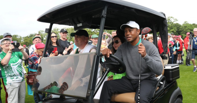 , ‘I’m saving my legs for next week!’ – Tiger Woods dismisses buggy fears as icon insists he WILL play Open at St Andrews