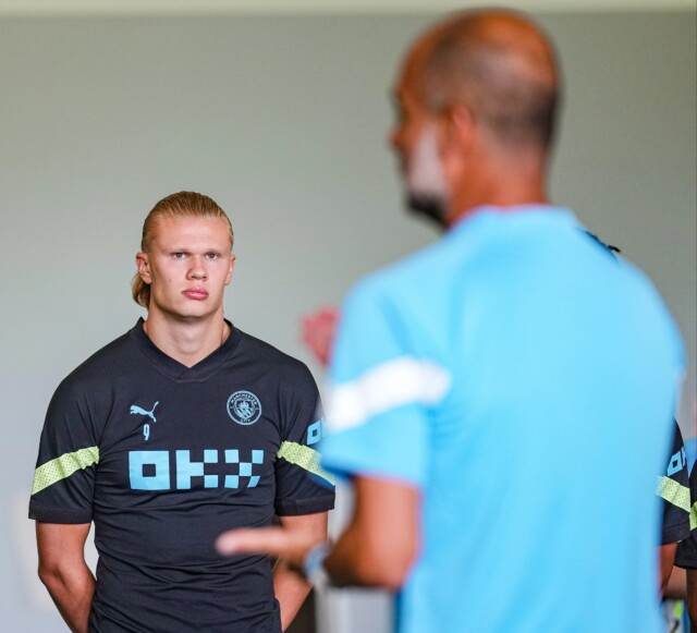 , Erling Haaland trains with Man City team-mates for first time as Pep Guardiola puts £51m star through paces on US tour