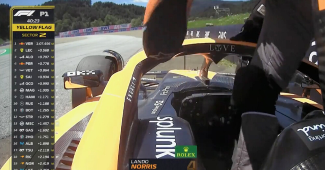 , ‘I’m on fire’  – Lando Norris coolly tells McLaren he needs to stop as bum overheats in Austrian GP practice