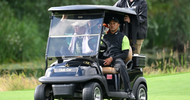 , Tiger Woods a huge doubt for The Open as hobbling legend forced to use golf buggy between shots at Ireland Pro-Am event