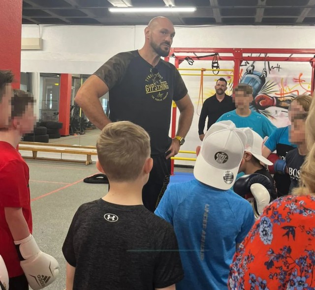 Fury offered the kids some words of encouragement and advice
