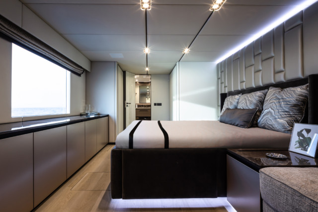 The master cabin features its own en-suite