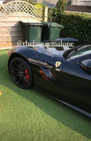 A £300,000 Ferrari GTC supercar sits in Fury's drive
