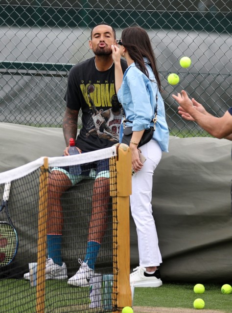 , Nick Kyrgios and influencer girlfriend Costeen Hatzi seen cozying up at Wimbledon as star faces ‘assault’ allegations