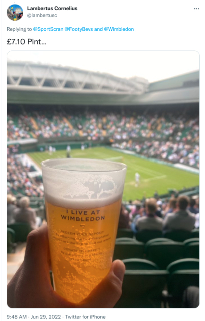 , ‘How much was the deposit?’ – Wimbledon fans reveal eye-watering cost of pint and food including ‘night out chicken’