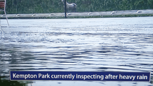 , ‘All weather my a**e’ – Kempton ABANDONS all racing after torrential downpour batters track