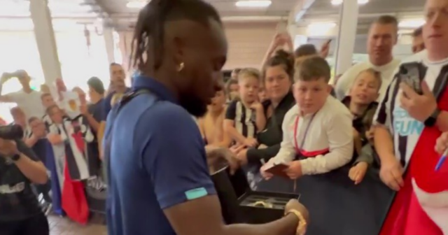 , Allan Saint-Maximin gifts lucky Newcastle fan ROLEX watch worth thousands after opening day win over Nottingham Forest