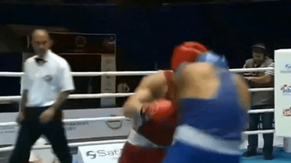 , Watch rare moment Anthony Joshua rival Olekasandr Usyk is DROPPED from vicious body shot in amateurs
