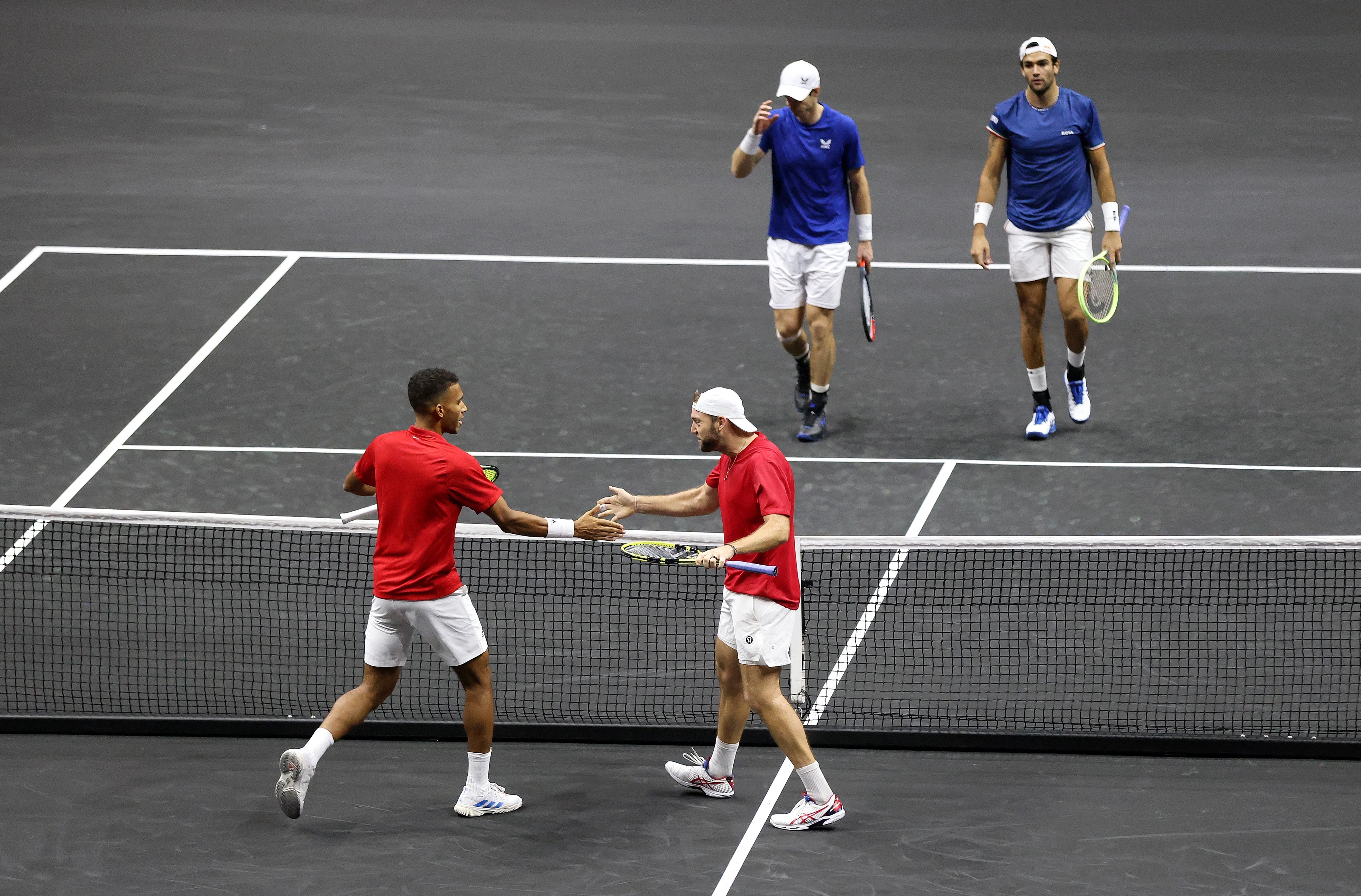 , Watch Andy Murray and Berrettini run into each other at Laver Cup but STILL win point as Brit’s knee left bloodied