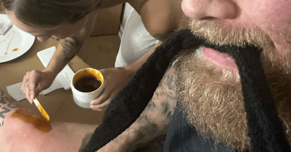 , ‘F***ing hell, it’s painful’ – Game of Thrones star and Tyson Fury rival Hafthor Bjornsson gets body waxed by wife