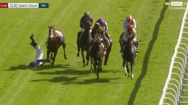 , Watch sickening moment jockey Christophe Soumillon pushes Rossa Ryan off horse at Saint-Cloud racecourse