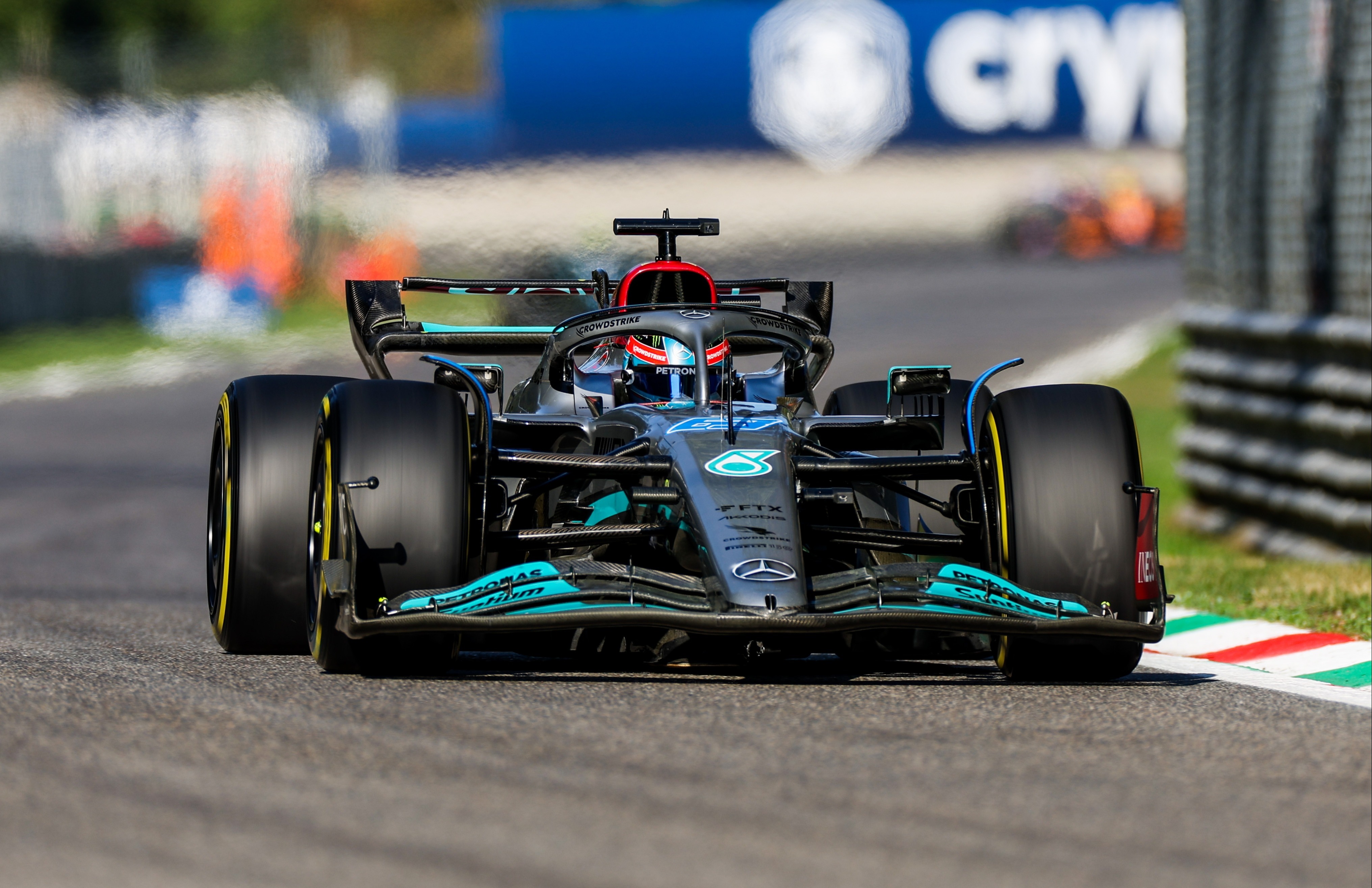 , George Russell third fastest in practice at Italian Grand Prix in Monza after F1 stars pause to pay tribute to The Queen