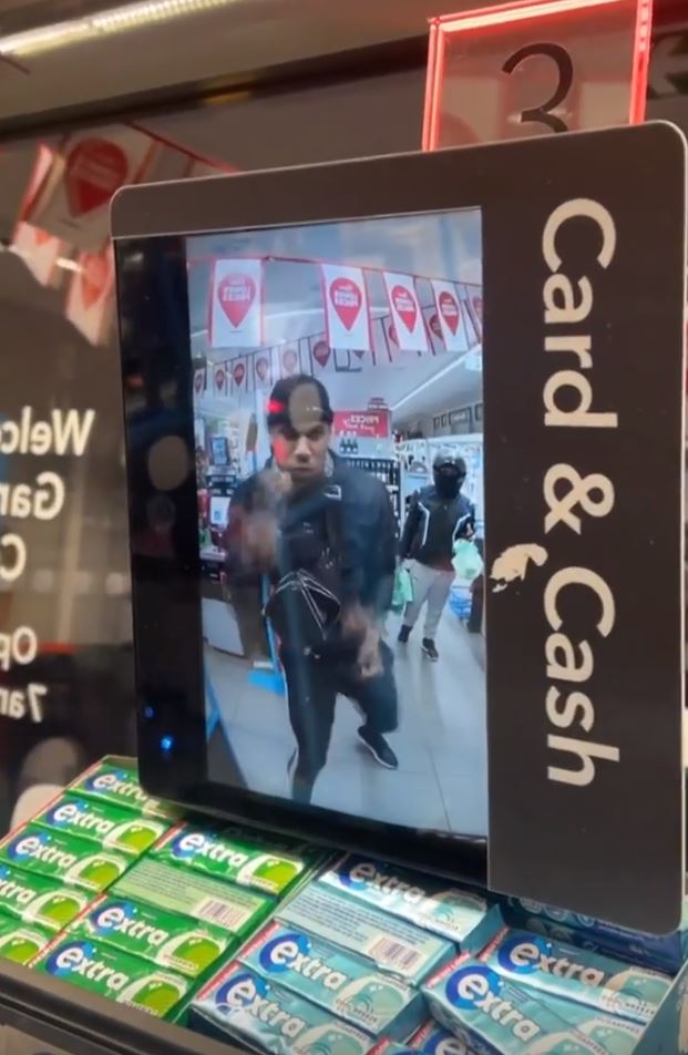 , Watch Anthony Joshua shadow box in Co-op as he watches himself on camera… while customer patiently waits behind him