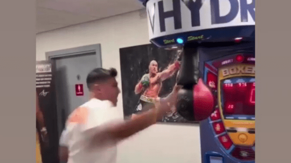 , Watch Tommy Fury land massive right hand on punch machine… but fall just short of brother Tyson’s score