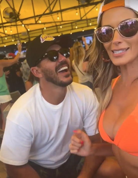 , Brooks Koepka’s stunning wife Jena Sims goes topless as she leaves little to imagination in open gown
