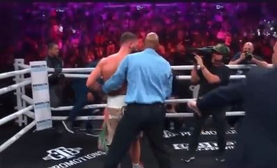 , Watch Caleb Plant get tackled by referee for doing ‘digging grave’ celebration after brutal Anthony Dirrell KO