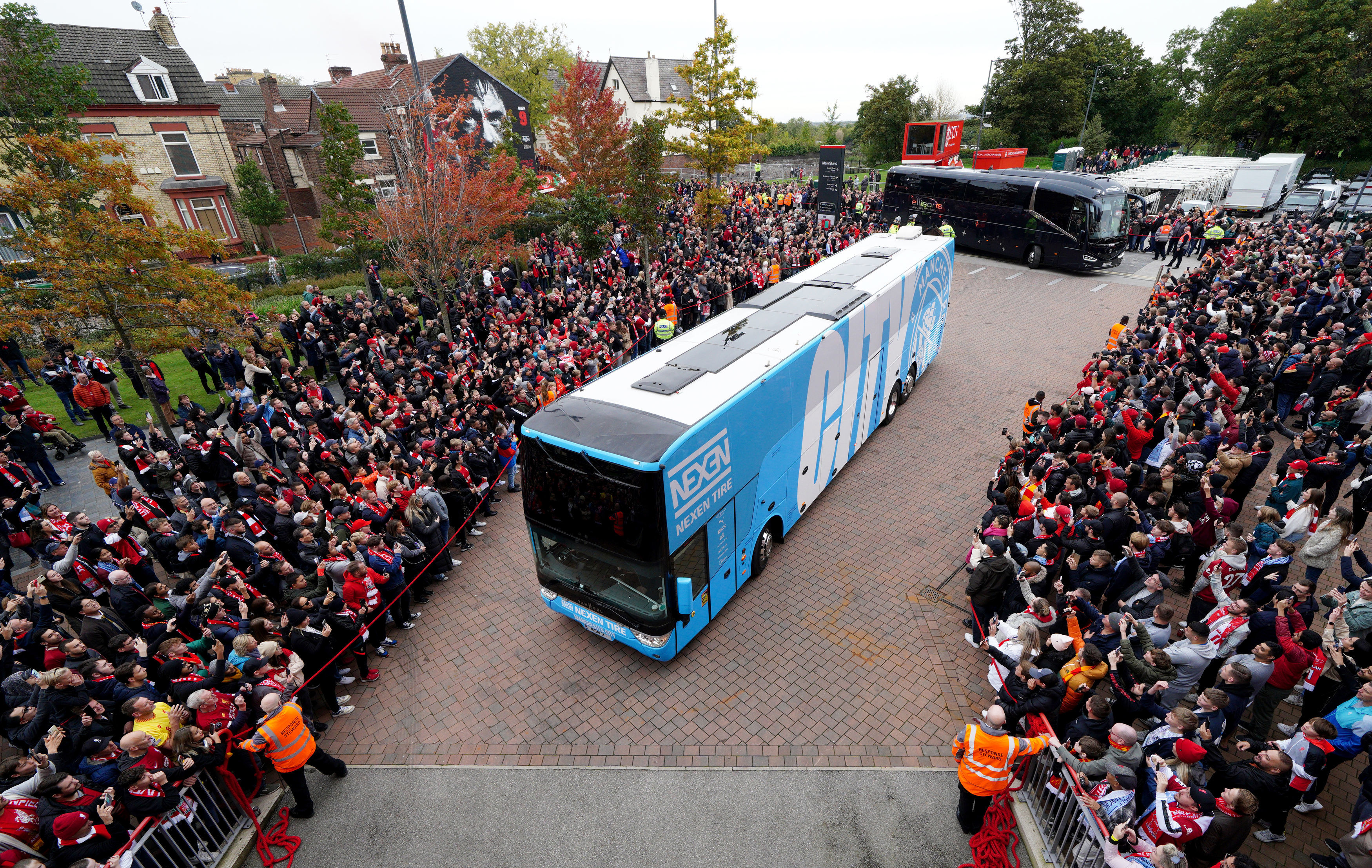 , Man City’s team bus windscreen smashed outside Anfield after heated clash against Liverpool