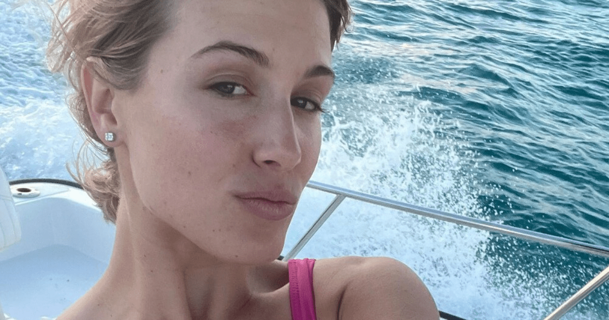 , Tennis beauty Eugenie Bouchard poses in swimsuit as she enjoys boat ride on holiday in West Indies