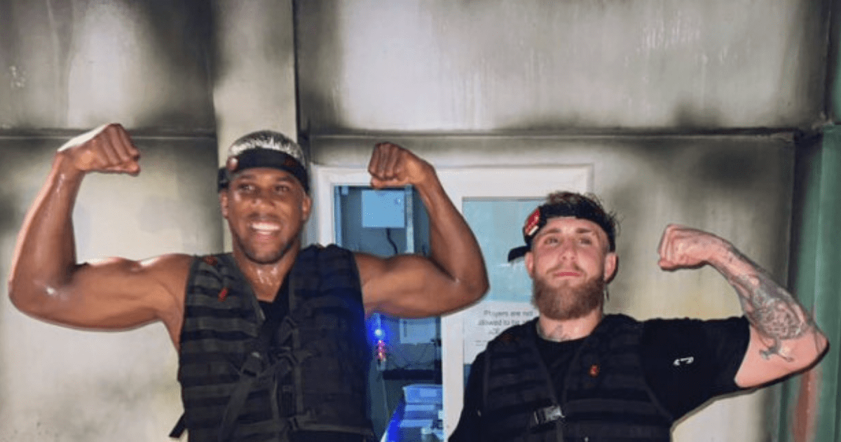 , Anthony Joshua and Jake Paul play laser tag together in Dubai ahead of Floyd Mayweather’s fight against Deji