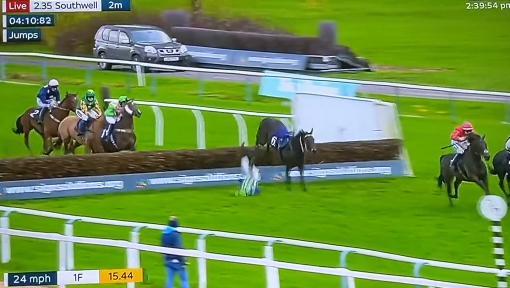 , ‘What have I just seen?’ – watch jockey’s bizarre fall at the last that’s left punters absolutely baffled