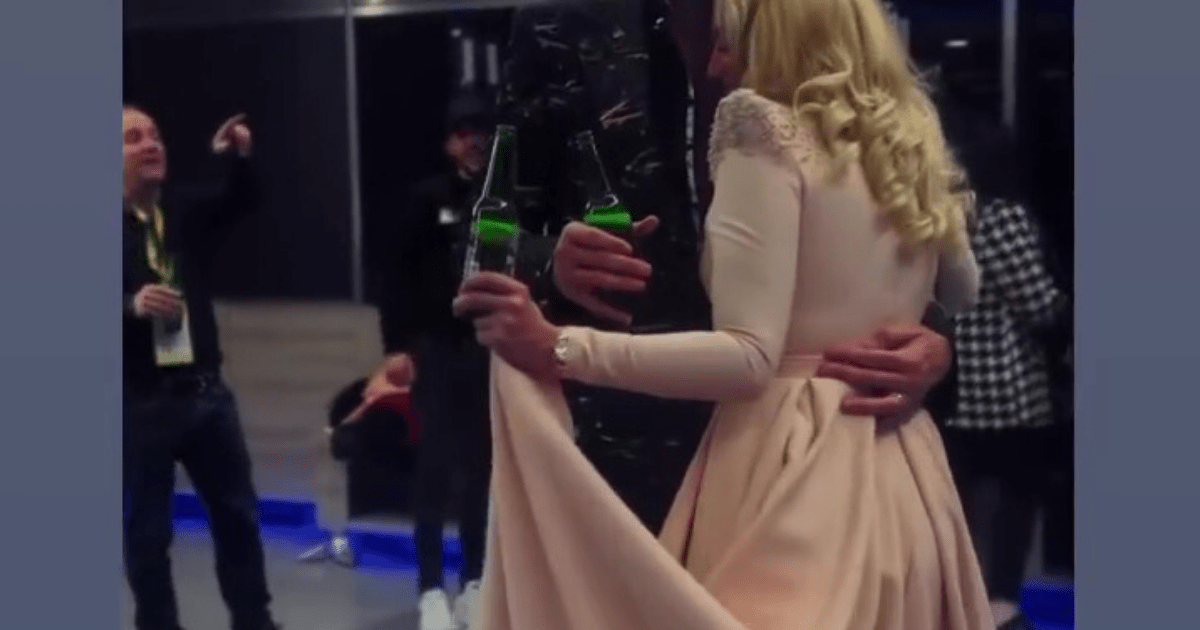 , Watch Tyson Fury dance with wife Paris while holding a beer in dressing room after win over Derek Chisora