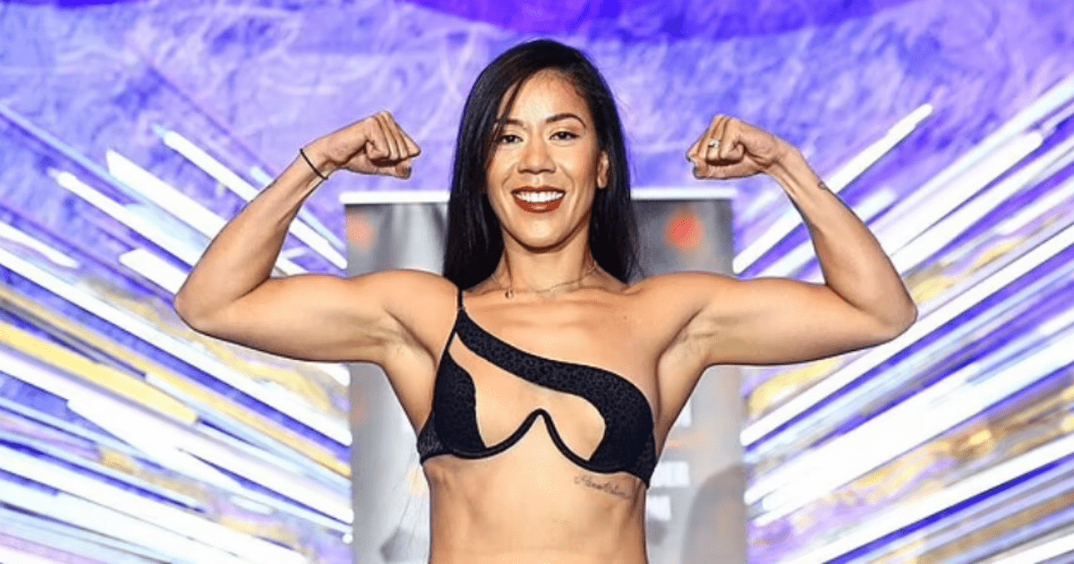 , Glamorous female boxer stuns in ‘skimpiest weigh-in outfit ever’ and gets Ebanie Bridges’ nod of approval