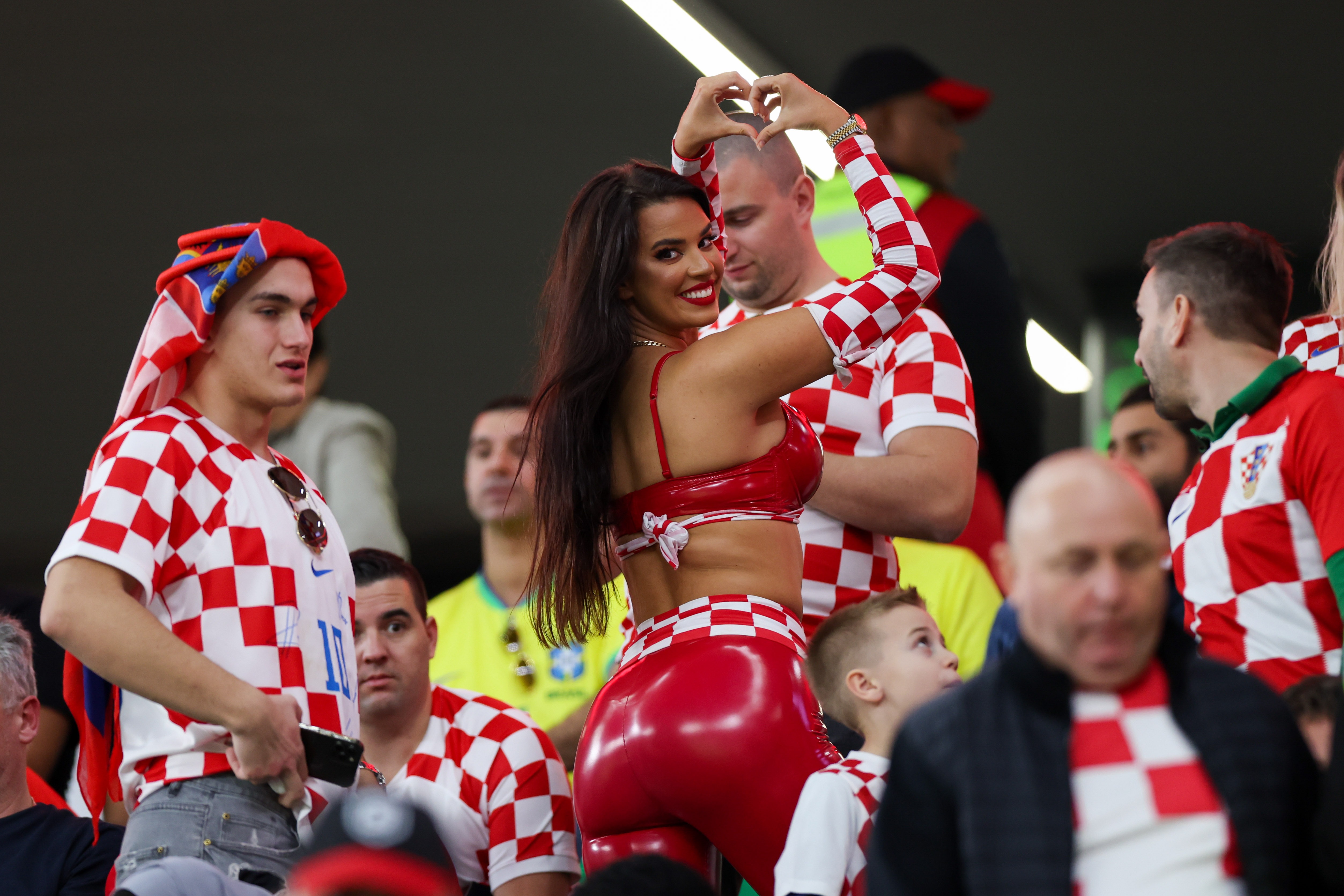 , World Cup’s ‘hottest fan’ Ivana Knoll stuns as ex-Miss Croatia nearly bursts out of her dress in poolside snap