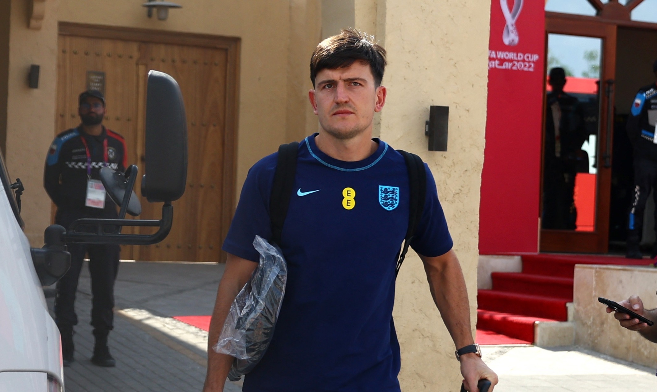 , England’s unofficial World Cup mascot Dave the cat joins squad leaving Qatar hotel as he prepares for new life in UK
