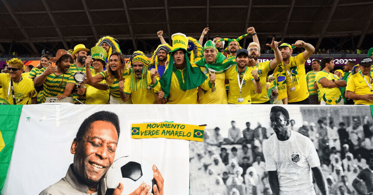 , Brazil fans pay touching tribute to Pele ahead of South Korea clash as World Cup legend watches from hospital