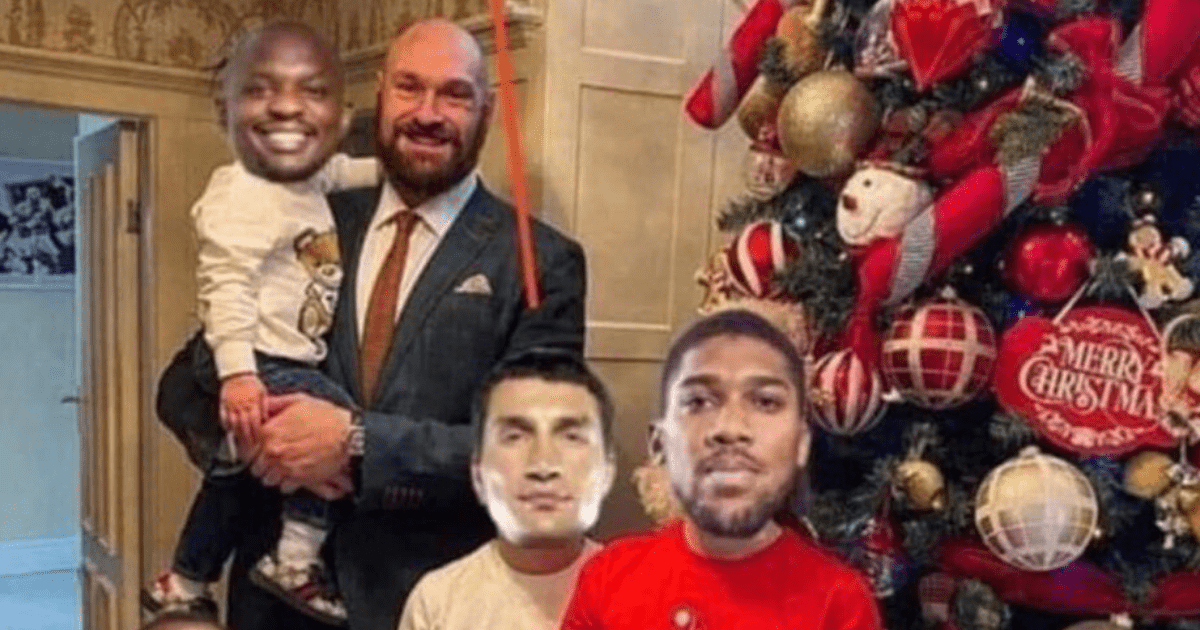 , Tyson Fury leaves fans in hysterics with ‘Christmas family photo’ with ‘kids’ Joshua, Whyte, Klitschko, Wilder and Haye