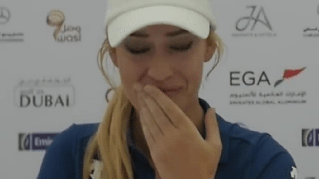 Paige Spiranac broke down in tears on live TV as she was being ...