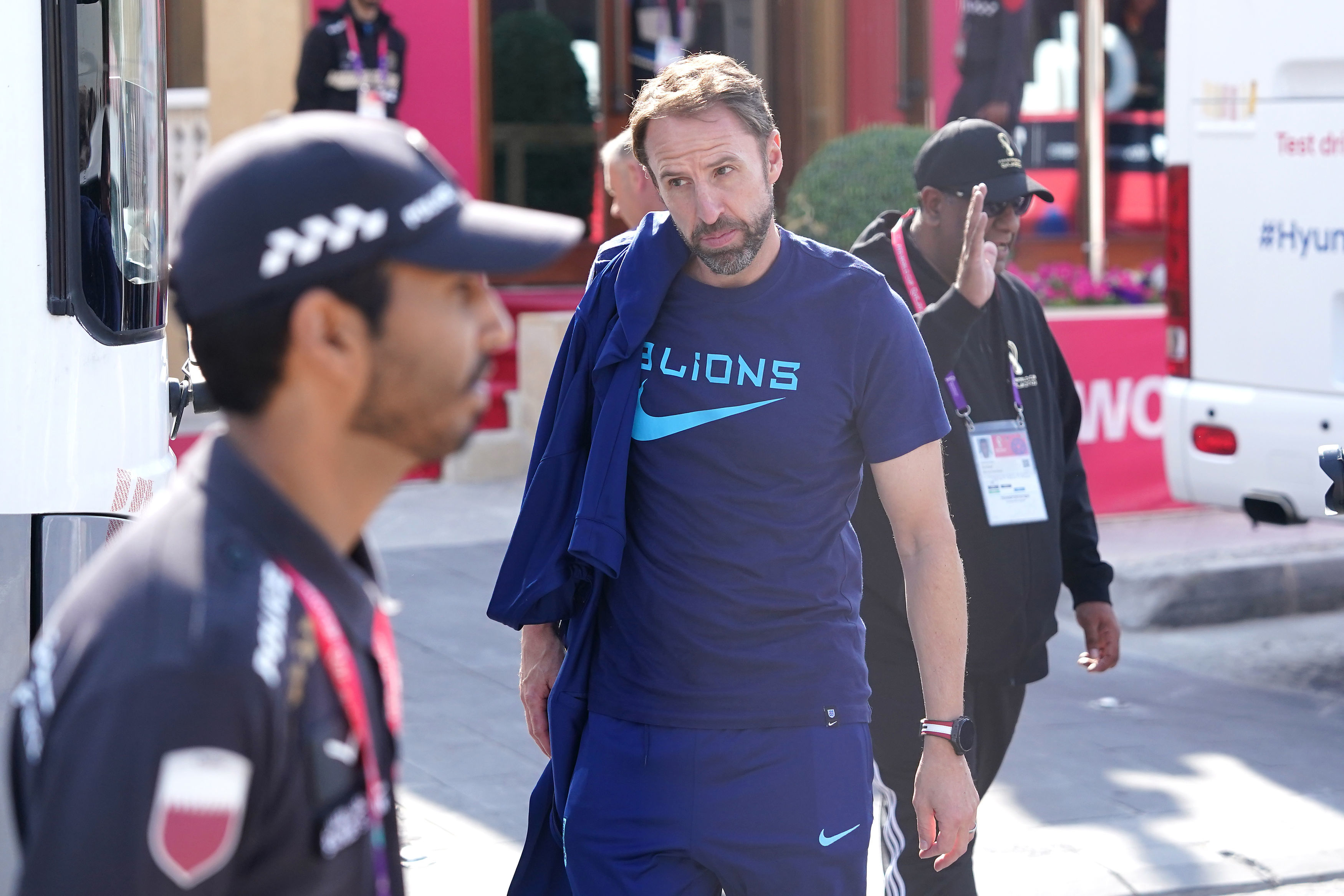 , England’s unofficial World Cup mascot Dave the cat joins squad leaving Qatar hotel as he prepares for new life in UK