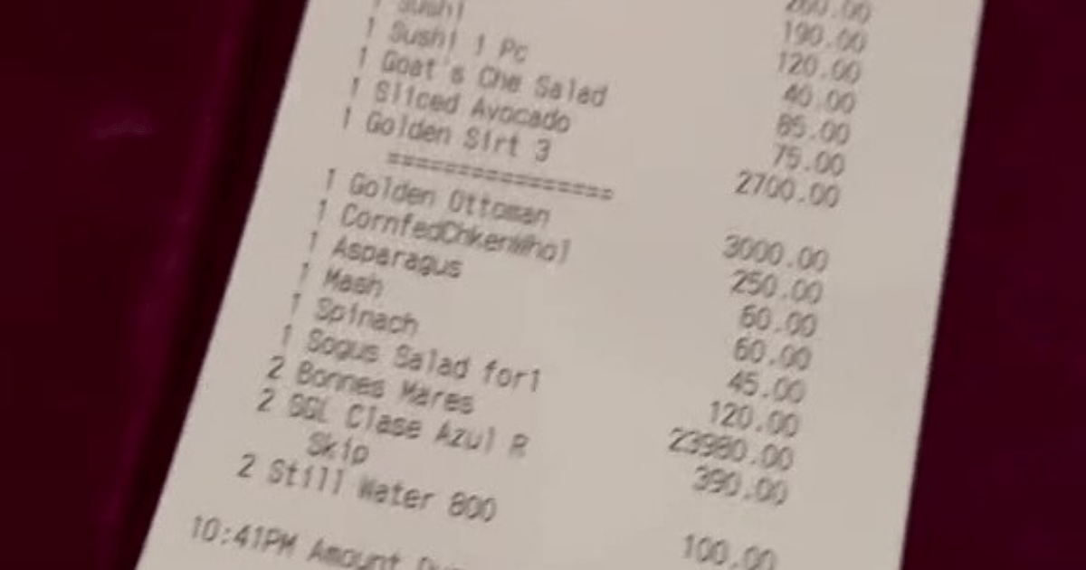 , Salt Bae diner shares staggering £7,000 bill including £14 for mash – as chef is slammed for ‘overpriced circus’