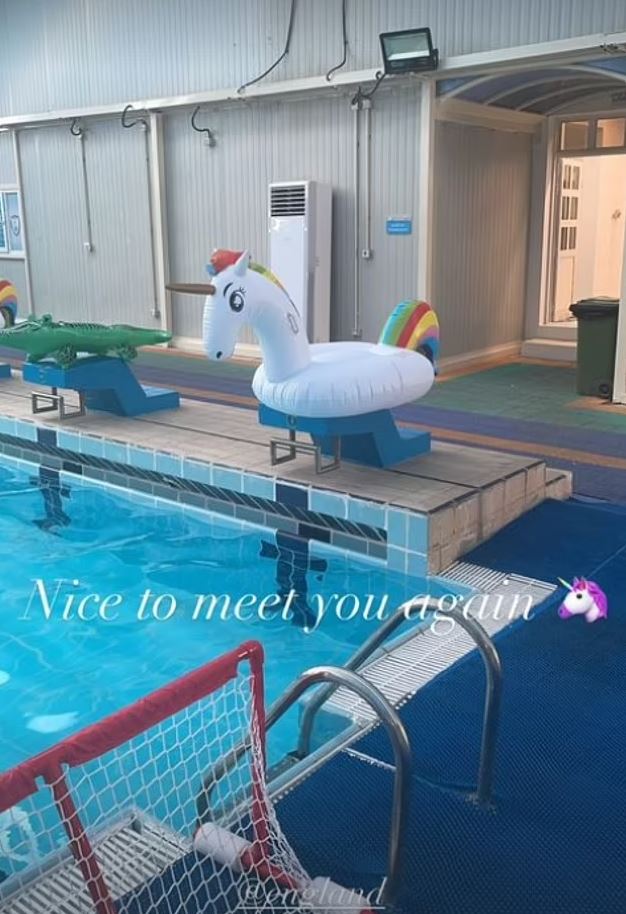 Harry Maguire revealed the famous inflatable unicorn was back in England's training camp