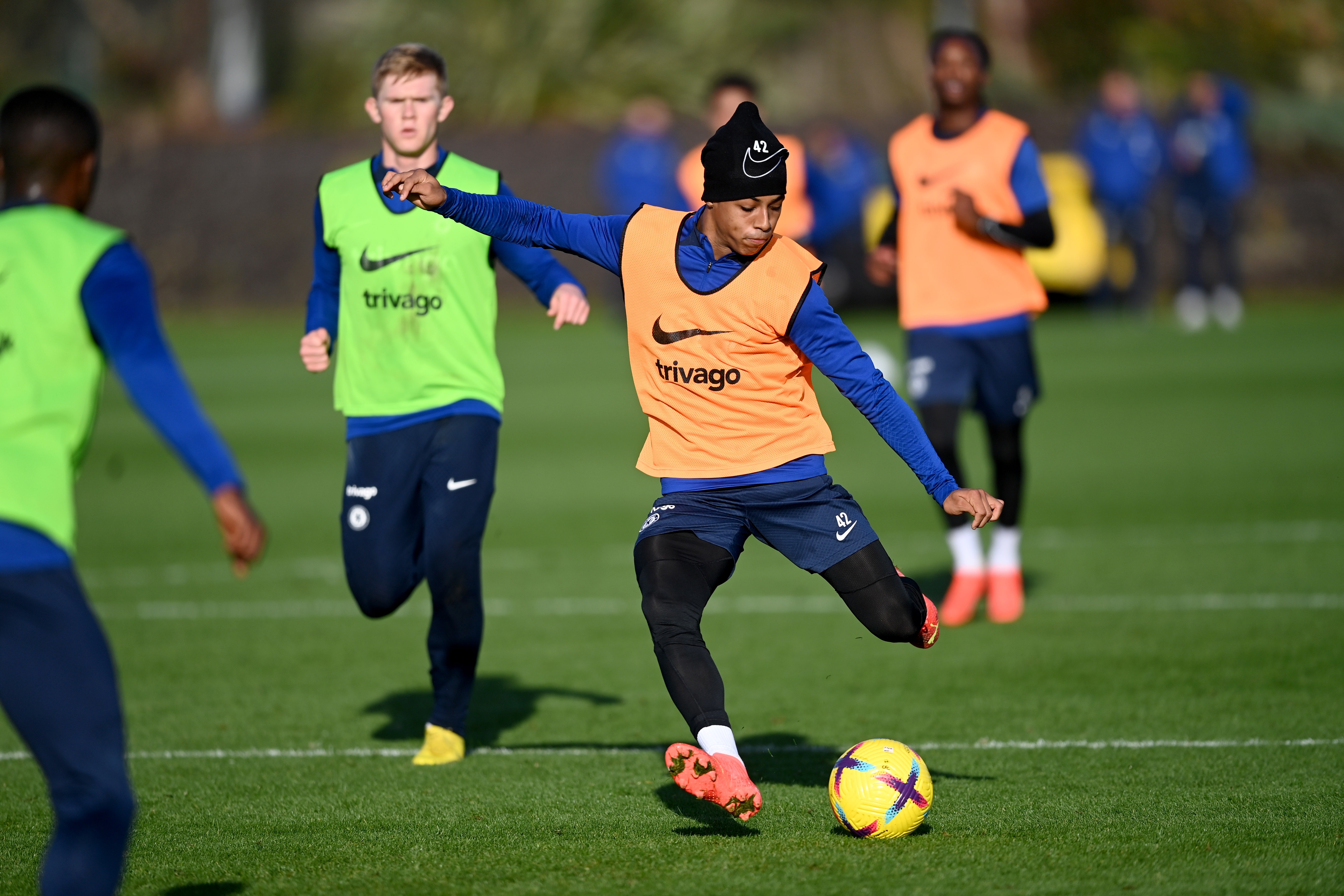 , Chelsea stars not at World Cup back in training at Cobham including Aubameyang and Jorginho