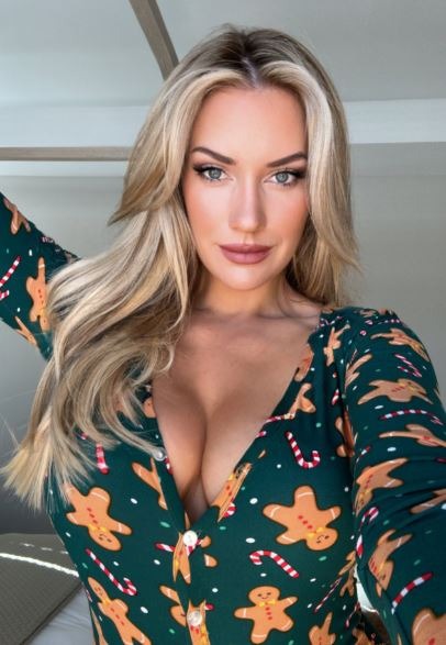 , Paige Spiranac leaves little to the imagination as she poses in busty sexy Santa outfit sending her followers wild